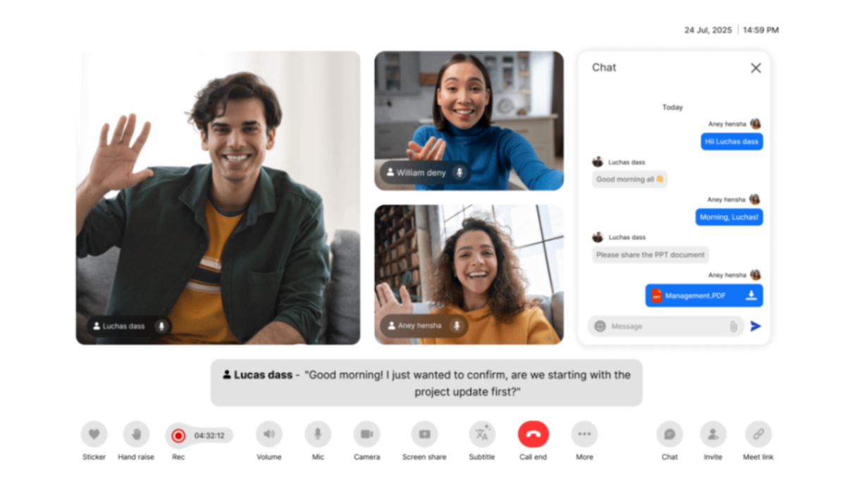 MirrorFly Video Call SDK screenshot and logo